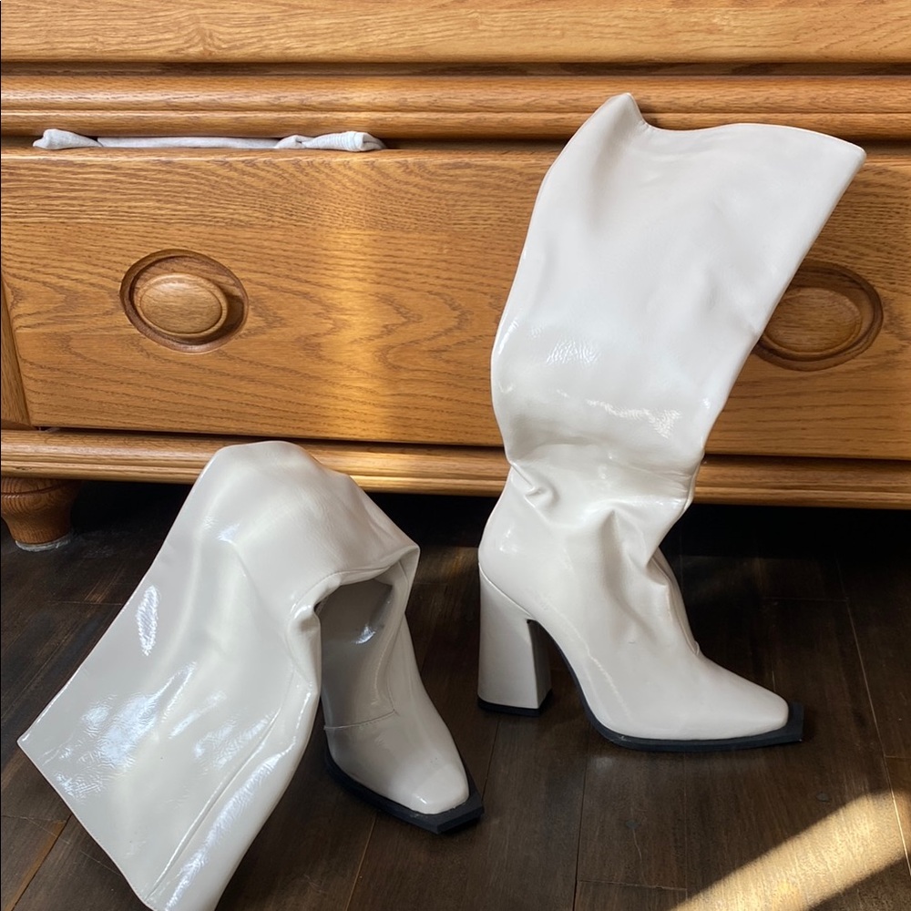 Princess Polly white boots
